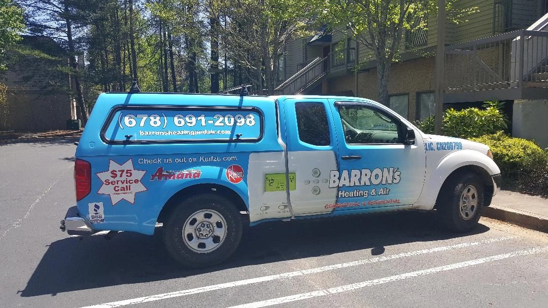 Barron's Heating & Air service truck